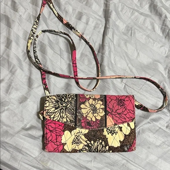 Vera Bradley Pink and Black Floral Wallet - Picture 2 of 6